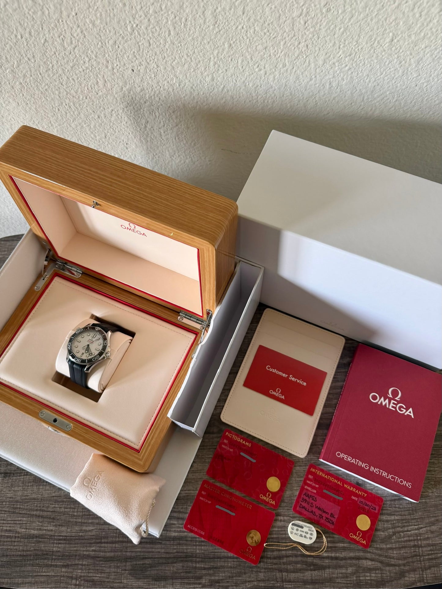 Brand New Omega Seamaster Diver 300m White Dial 42mm