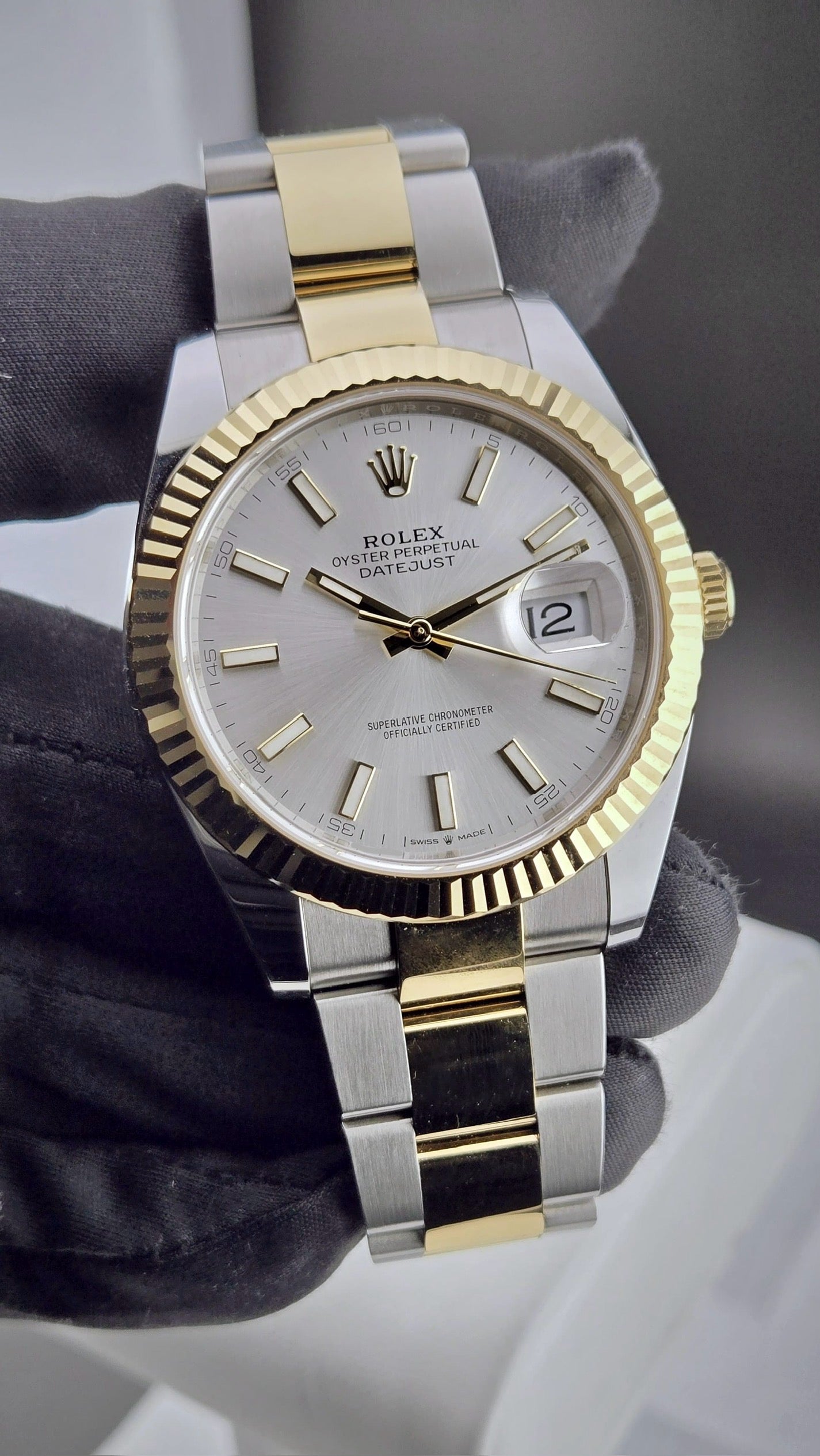 Rolex Datejust 41 Two Tone Silver Dial