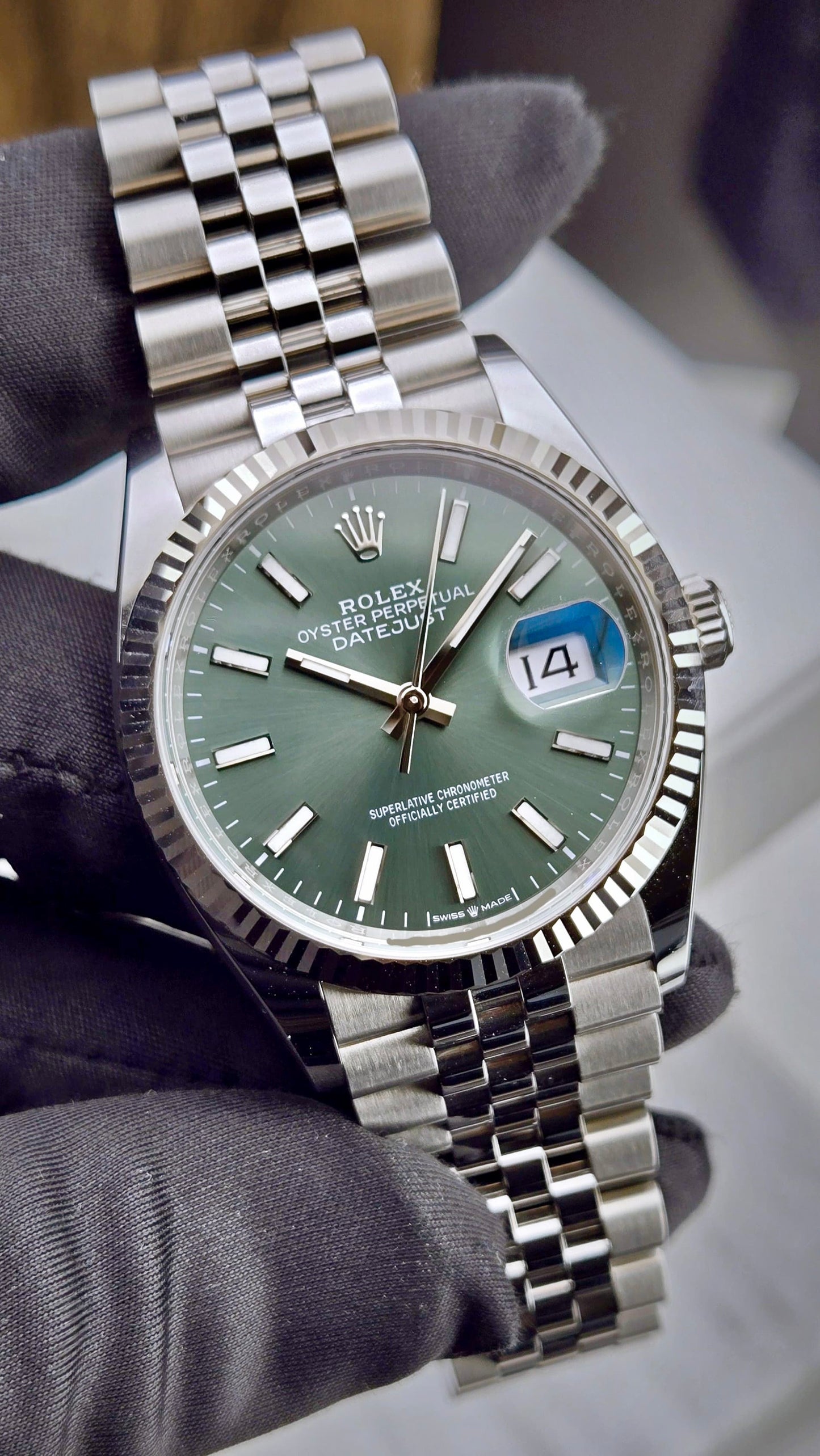 Rolex Datejust 36 Mint Green Jubilee