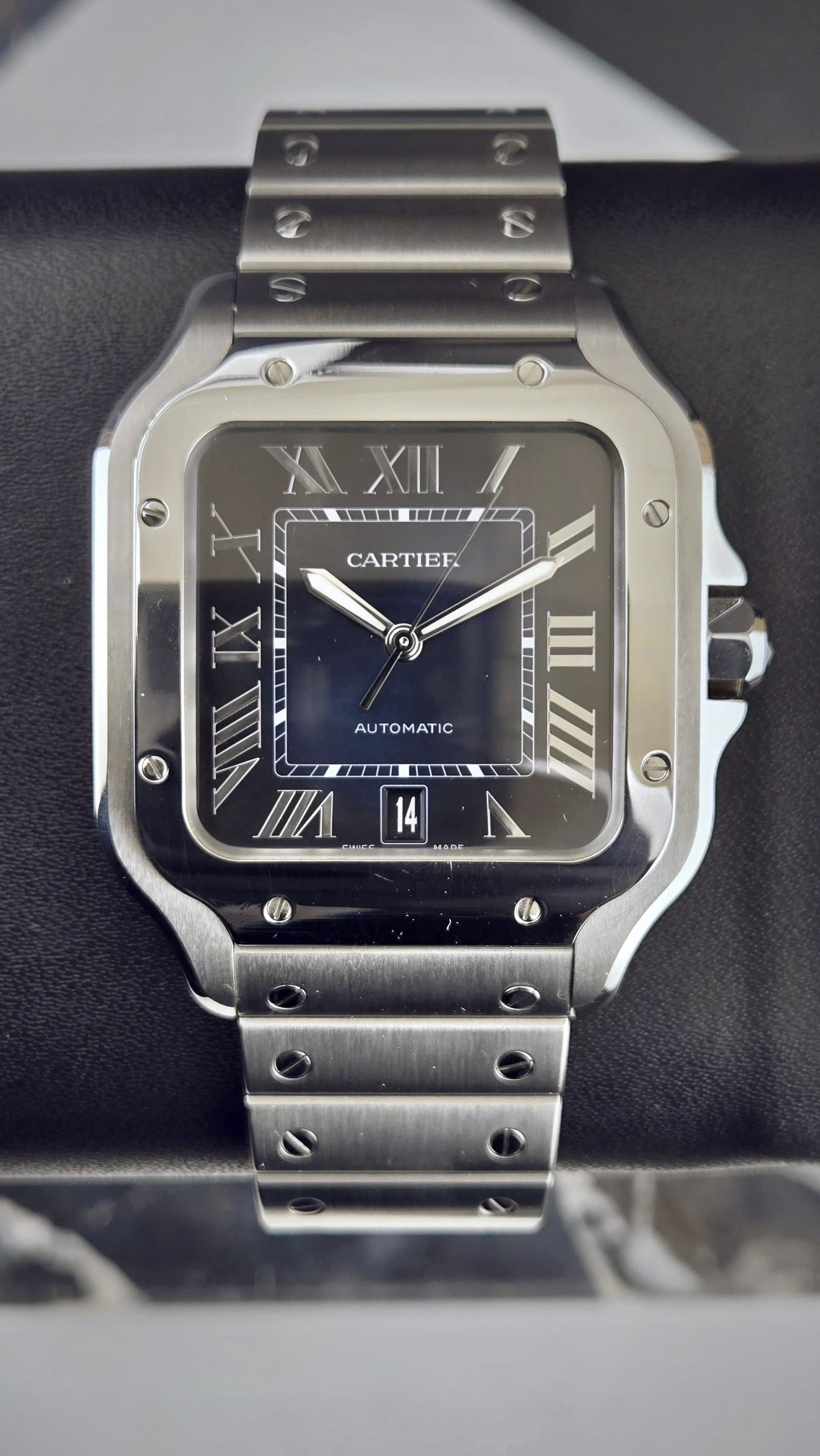 Cartier Santos Large Blue Dial