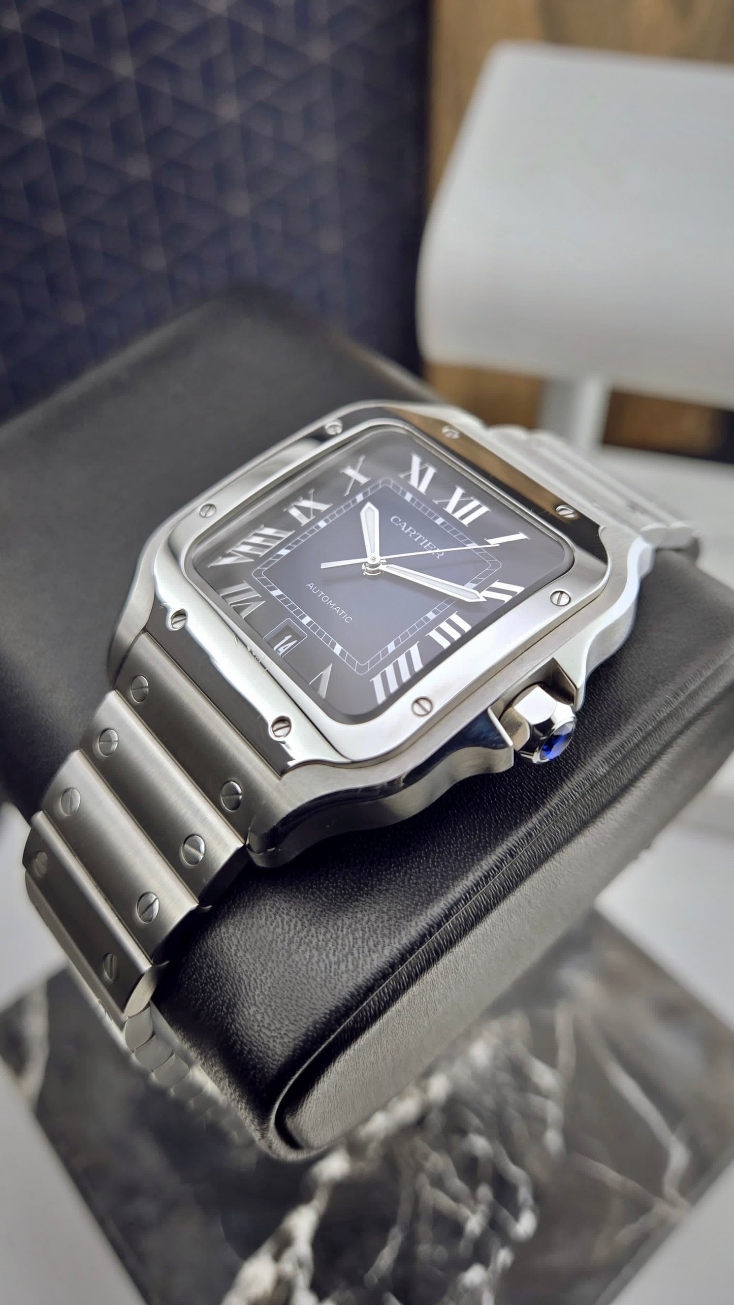 Cartier Santos Large Blue Dial