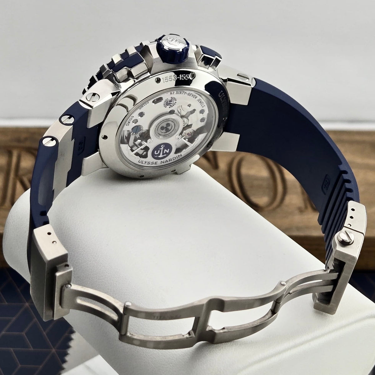 Ulysse Nardin Marine Regatta Chronograph 44mm Blue 1553-155-3/43 Limited Edition No. 0061