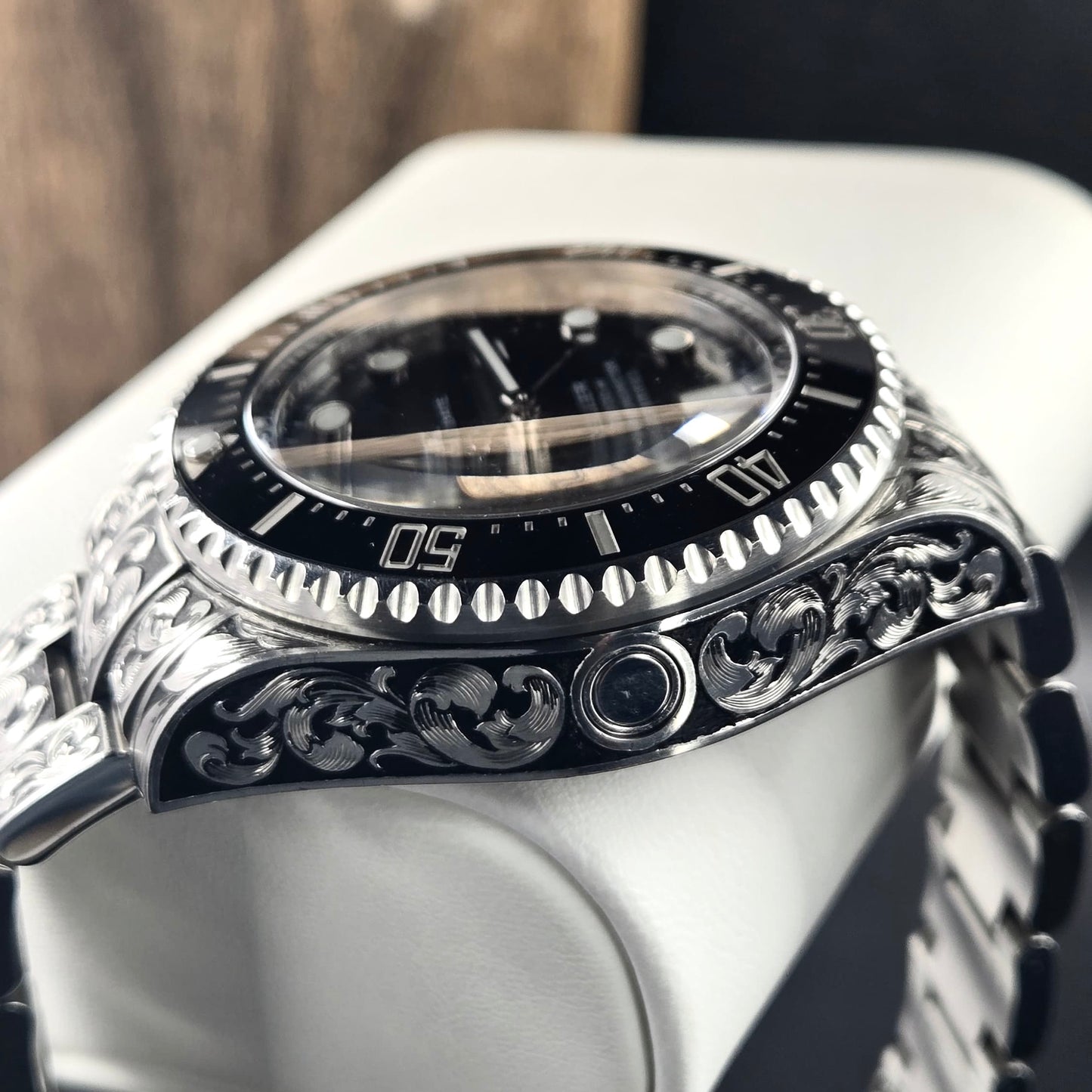 Rolex Sea Dweller Deepsea 116660 44mm Flowing Scroll Engraved