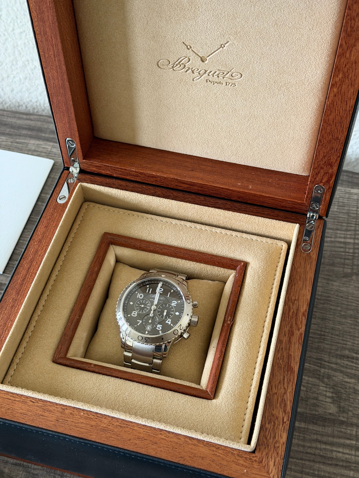 Breguet Transatlantique Type XXI Flyback Chronograph Ruthenium Brown Dial 42mm
