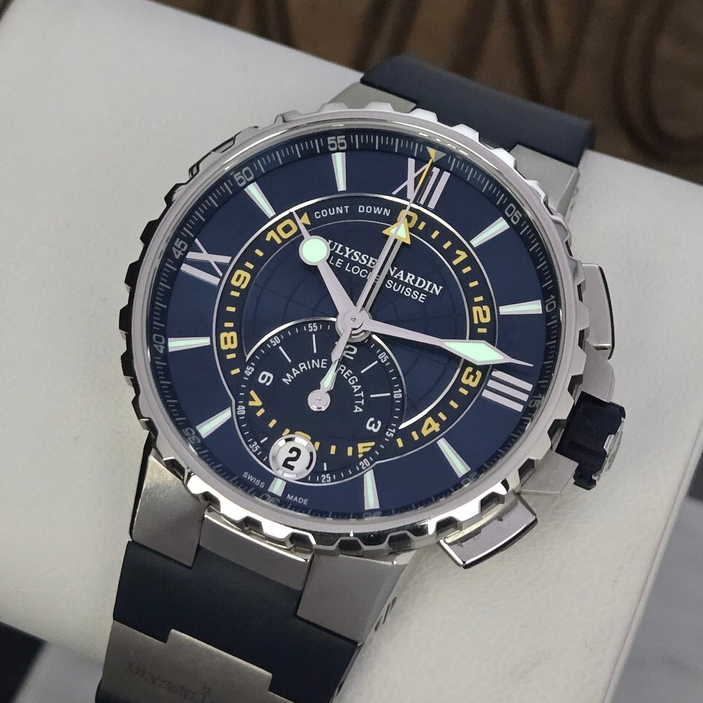 Ulysse Nardin Marine Regatta Chronograph 44mm Blue 1553-155-3/43 Limited Edition No. 0061