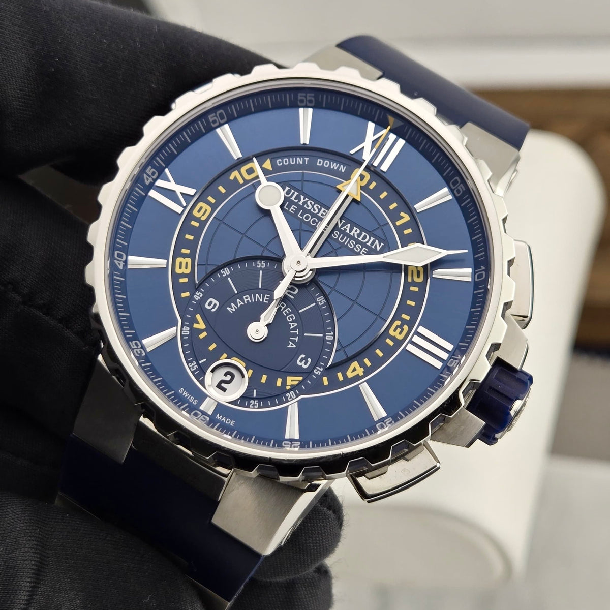 Ulysse Nardin Marine Regatta Chronograph 44mm Blue 1553-155-3/43 Limited Edition No. 0061