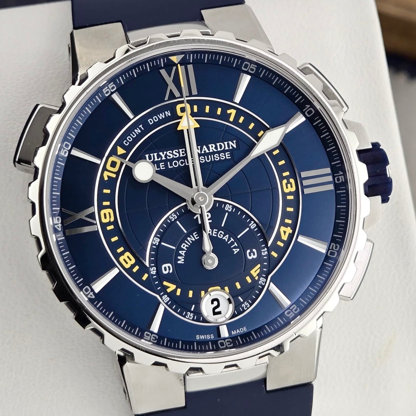 Ulysse Nardin Marine Regatta Chronograph 44mm Blue 1553-155-3/43 Limited Edition No. 0061