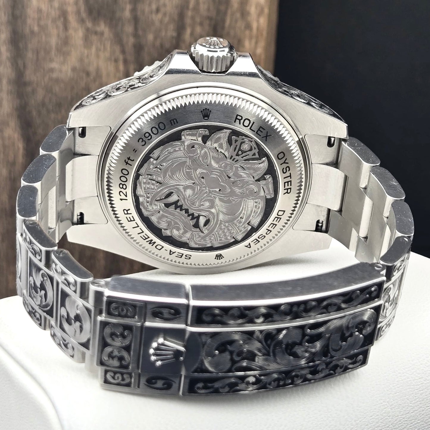Rolex Sea Dweller Deepsea 116660 44mm Flowing Scroll Engraved