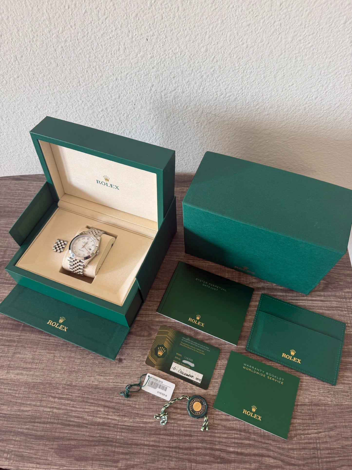 2025 Rolex Datejust 41 White Jubilee Bracelet