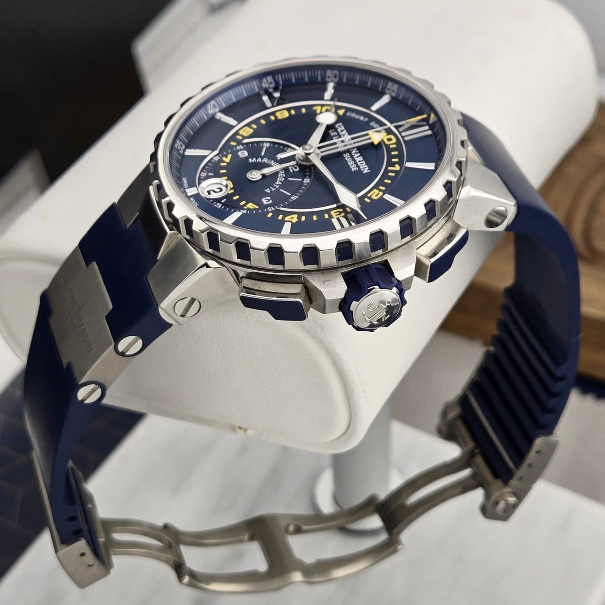 Ulysse Nardin Marine Regatta Chronograph 44mm Blue 1553-155-3/43 Limited Edition No. 0061