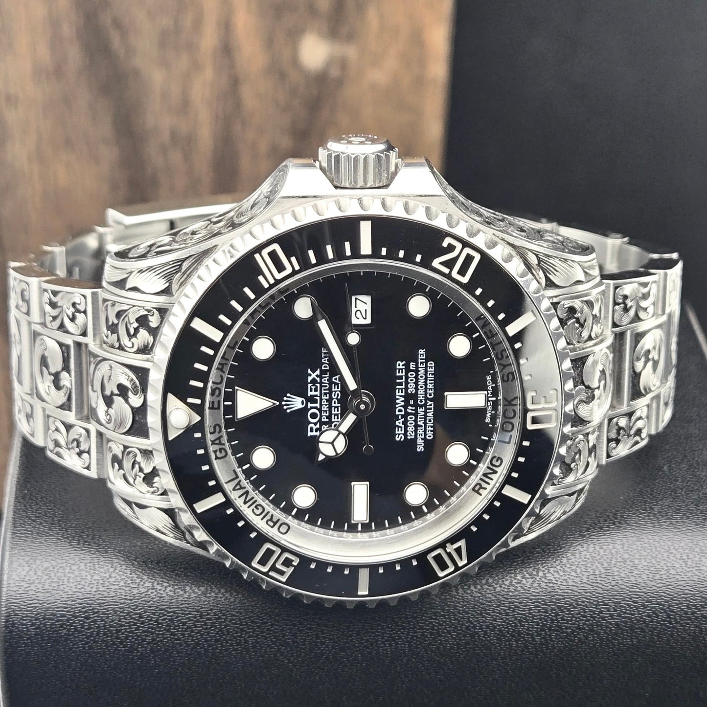 Rolex Sea Dweller Deepsea 116660 44mm Flowing Scroll Engraved
