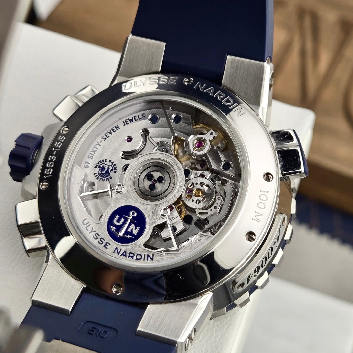 Ulysse Nardin Marine Regatta Chronograph 44mm Blue 1553-155-3/43 Limited Edition No. 0061