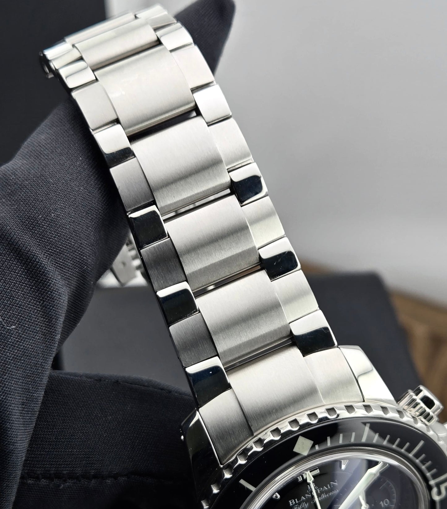 Blancpain Fifty Fathoms Chronograph Flyback Steel Black dial 45mm + OEM stainless steel bracelet