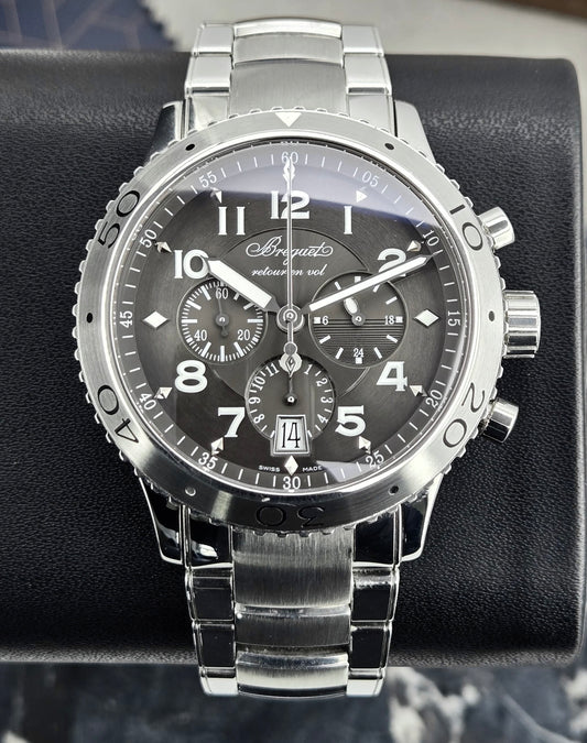 Breguet Transatlantique Type XXI Flyback Chronograph Ruthenium Brown Dial 42mm