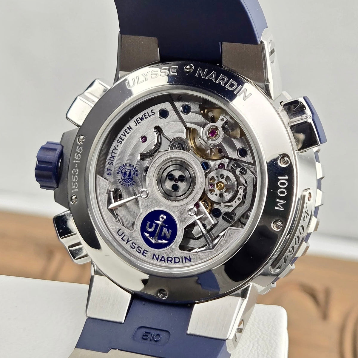 Ulysse Nardin Marine Regatta Chronograph 44mm Blue 1553-155-3/43 Limited Edition No. 0061