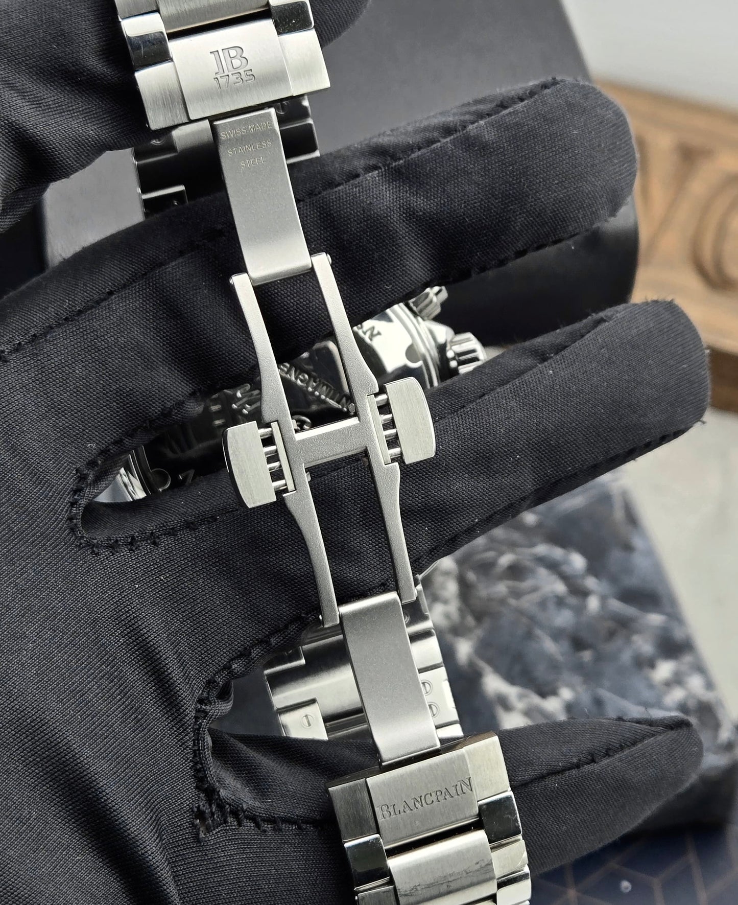 Blancpain Fifty Fathoms Chronograph Flyback Steel Black dial 45mm + OEM stainless steel bracelet
