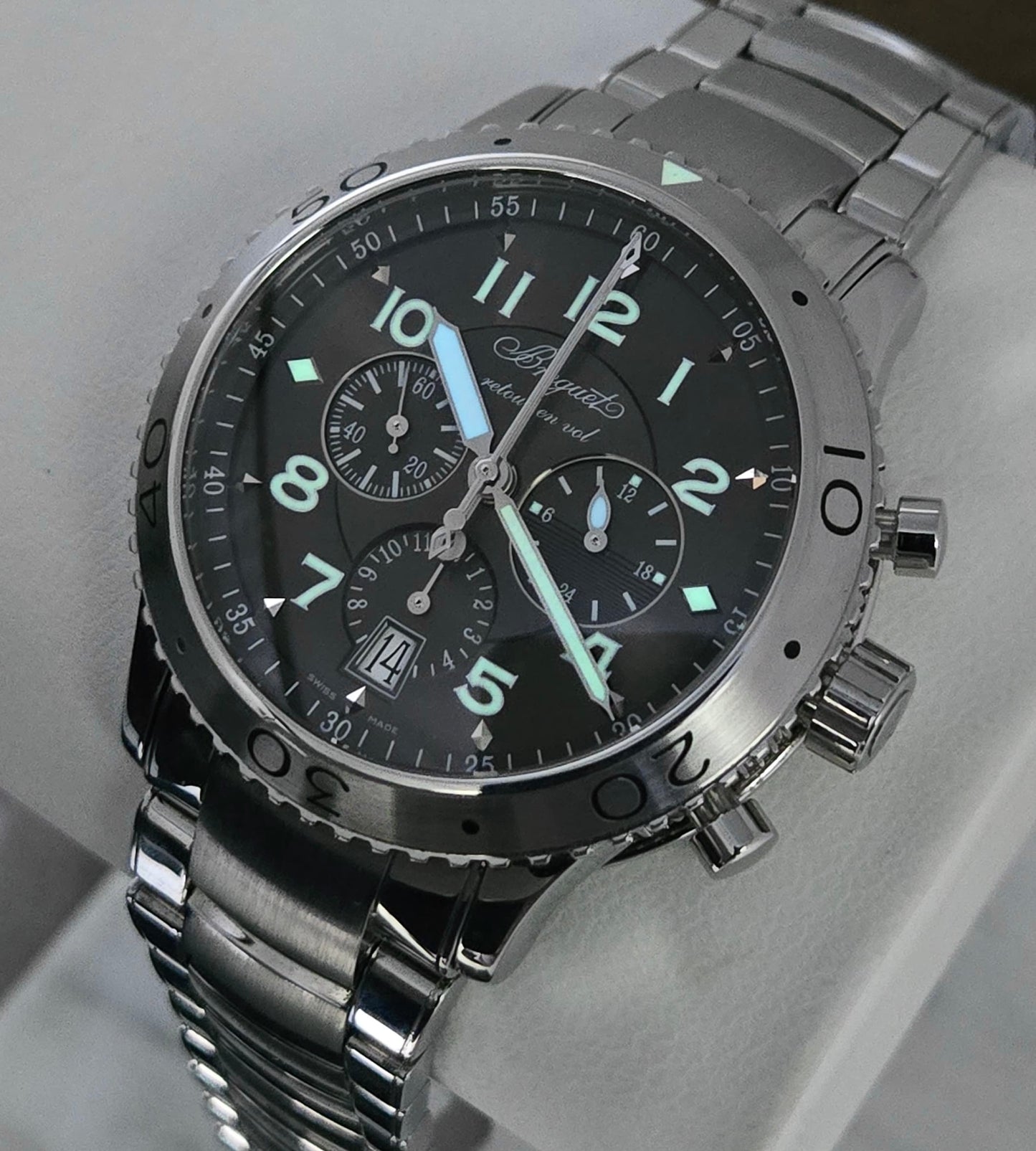 Breguet Transatlantique Type XXI Flyback Chronograph Ruthenium Brown Dial 42mm