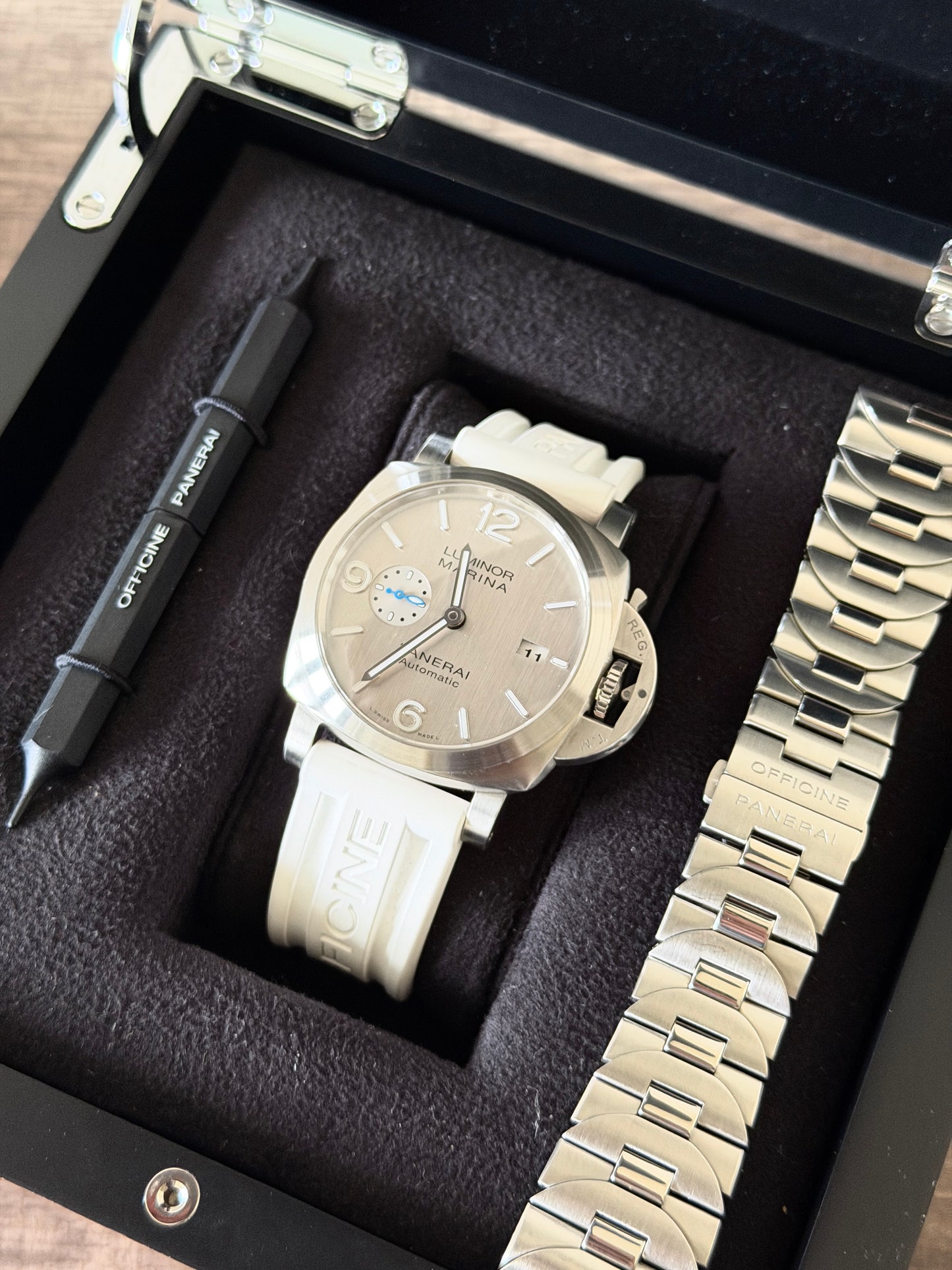 Panerai 1950 3 Days Luminor Marina Automatic 44mm Silver Surfer