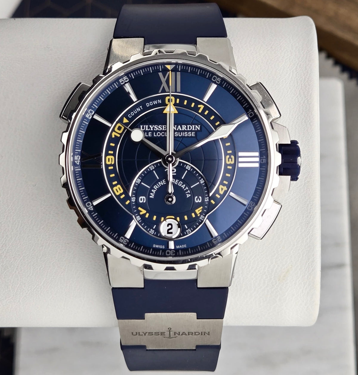 Ulysse Nardin Marine Regatta Chronograph 44mm Blue 1553-155-3/43 Limited Edition No. 0061