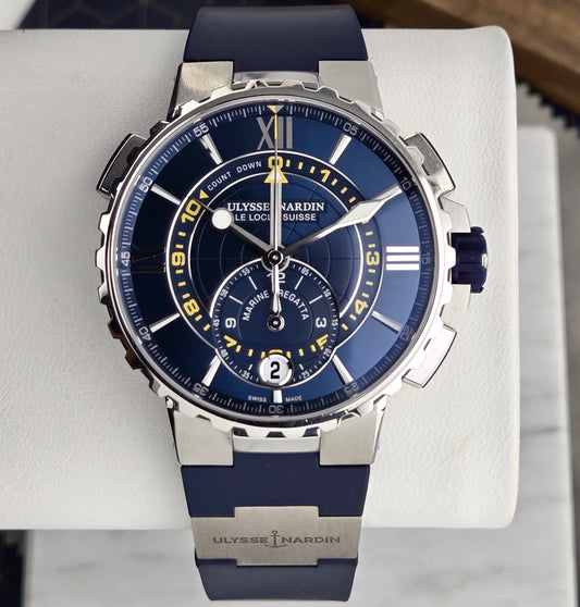 Ulysse Nardin Marine Regatta Chronograph 44mm Blue 1553-155-3/43 Limited Edition No. 0061
