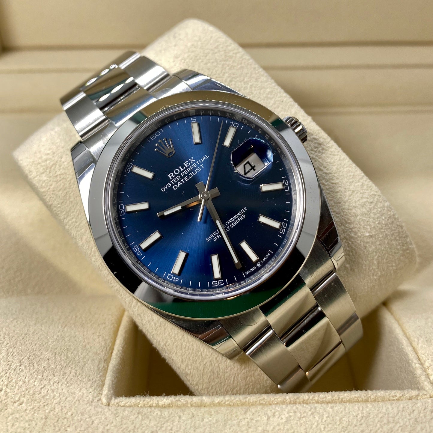 Rolex DateJust 41 126300 Blue Stick Oyster - 2020 Unworn!